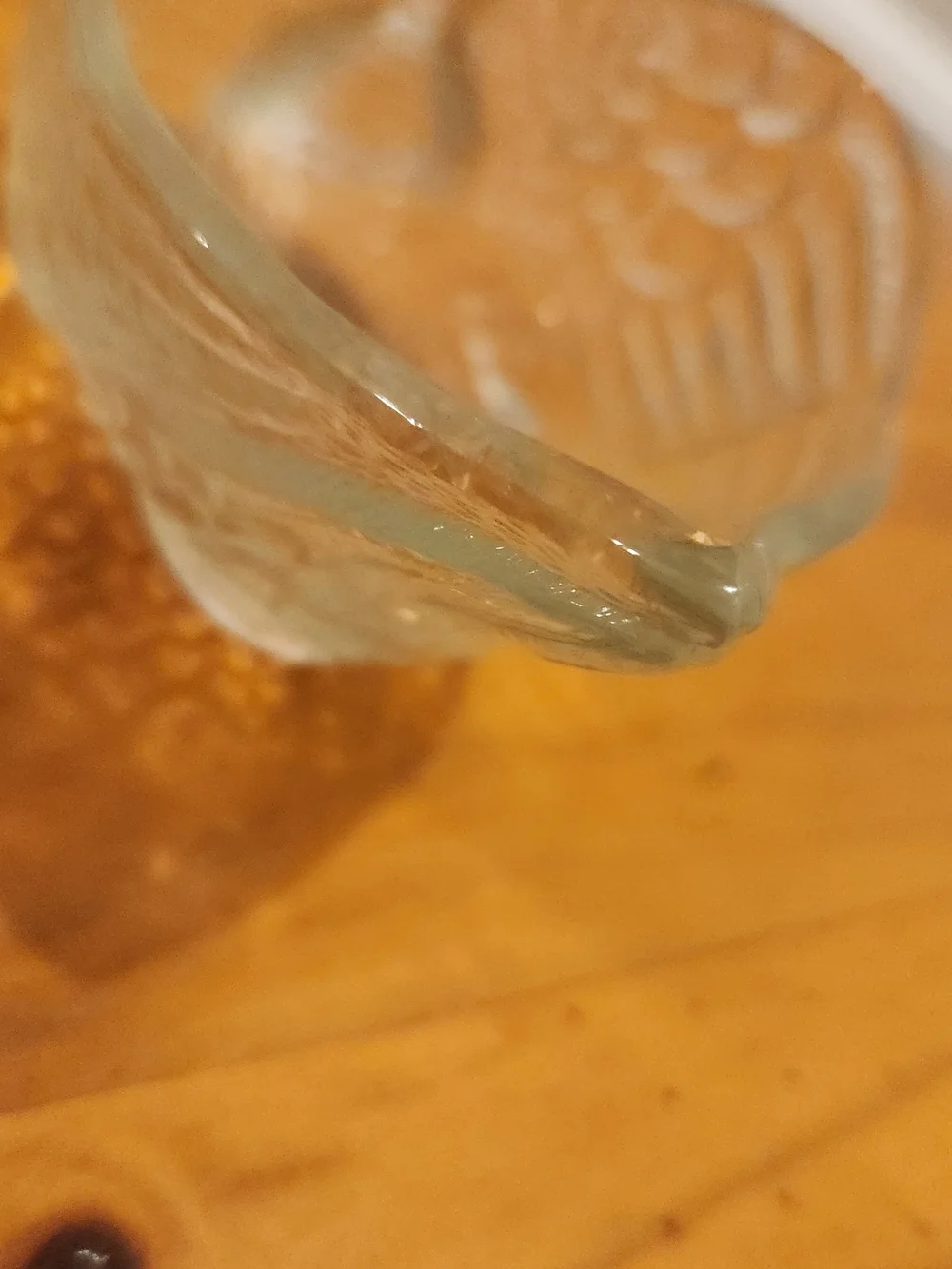 Vintage Imperial Clear Glass Swan Candle Holder/QTip Holder/Match Holder
